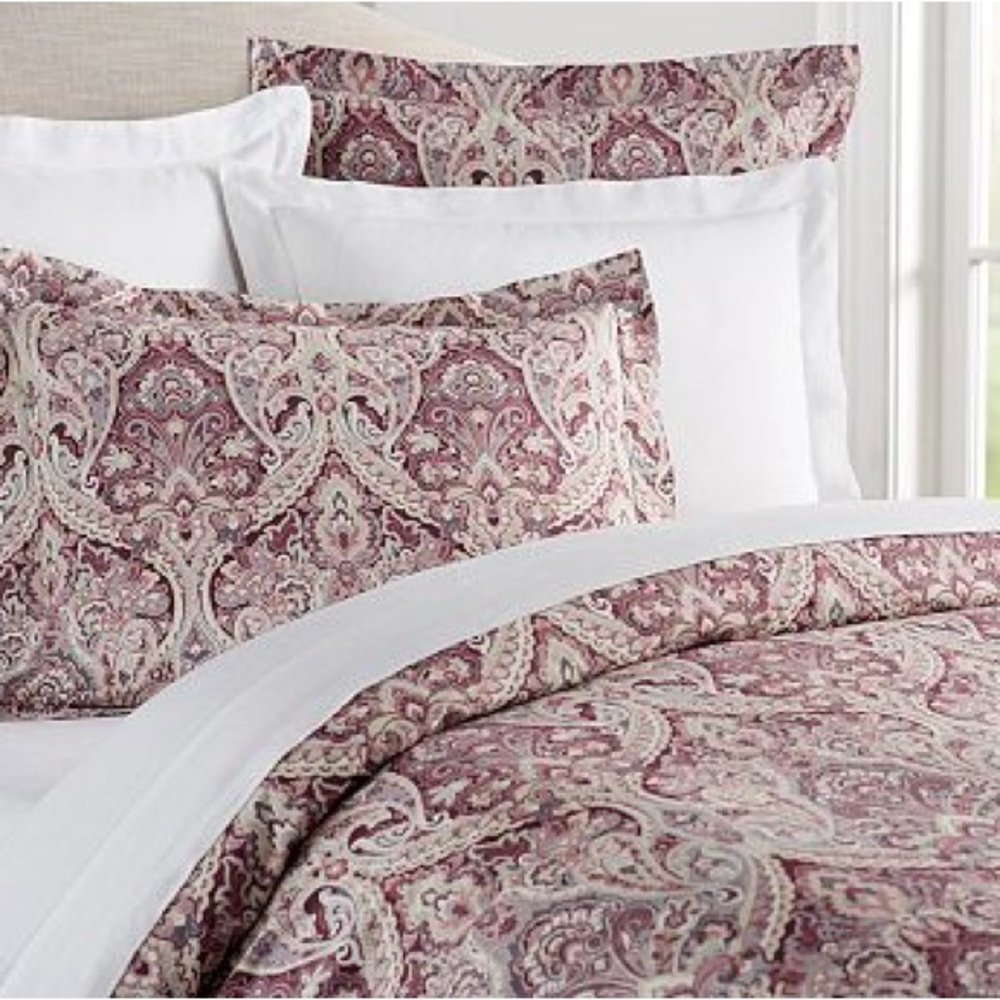 Pottery Barn Duvet and European Pillow Shams.